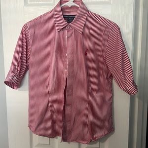 Ralph Lauren women short sleeves striped shirt size 6